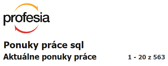 ponuky práce SQL